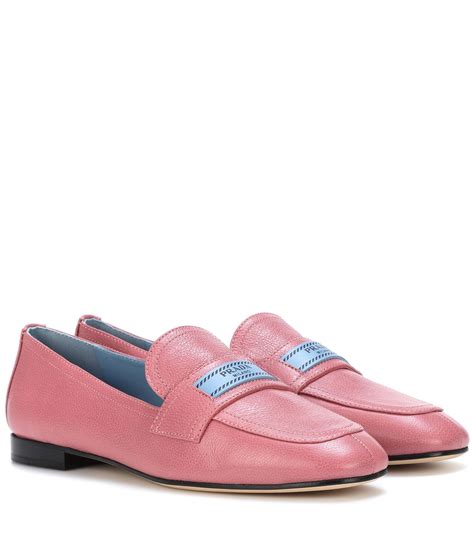 prada pink loafers|prada heeled loafer.